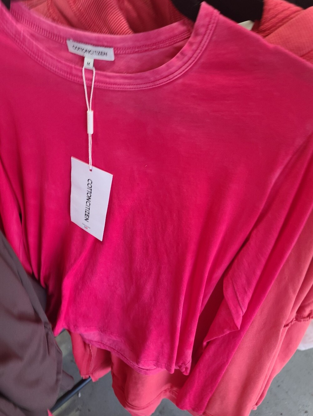 Cotton Citizen Hot Pink Crewneck Top